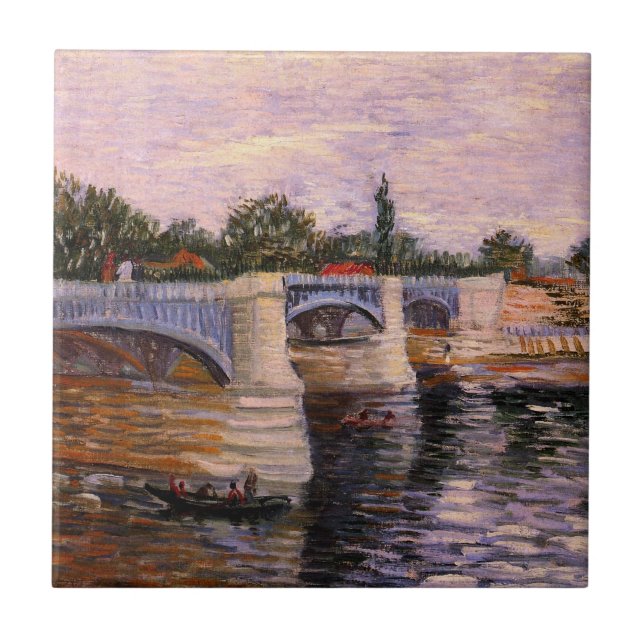 Carreau Van Gogh Seine River avec Pont del Grande Jette (Devant)