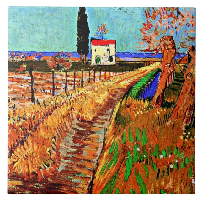 Carreau Van Gogh - Traversée d'un champ de saules (Devant)