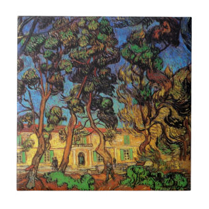 Carreau Van Gogh Trees in the Garden, Hôpital Saint Paul