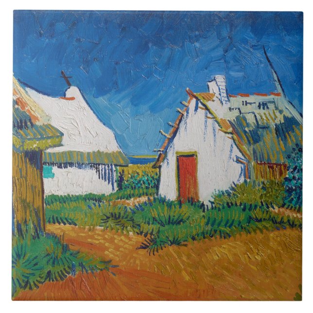 Carreau Van Gogh Trois gîtes blancs à Saintes Maries (Devant)
