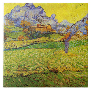 Carreau Van Gogh - Une prairie dans la montagne,