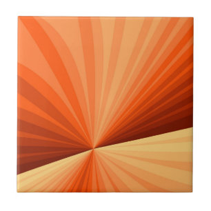 Carreau Vanille rouge orange Abstraite moderne Fractale gr
