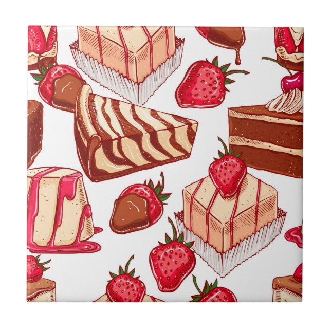 Carreau Variété de Desserts Carrelage céramique (Devant)