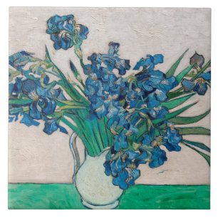 Carreau Vase avec Irises, Van Gogh