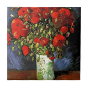 Carreau Vase par Red Poppies Vincent van Gogh