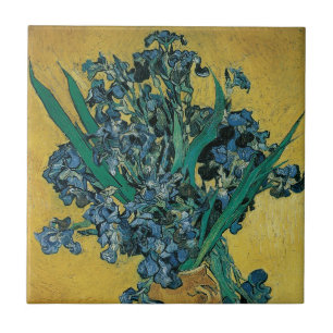 Carreau Vase Still Life avec Irises par Vincent van Gogh