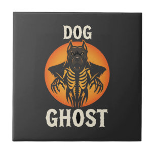Carreau Vecteur de fantôme de chien Halloween Horreur