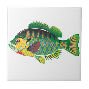 Carreau Vecteur de Panfish de poisson de soleil