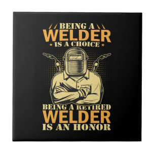 Carreau Vector être soudeur est un choix être un retraité