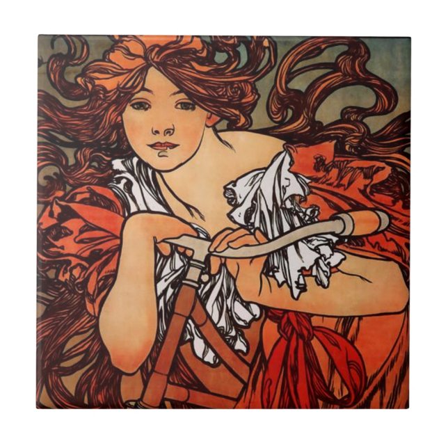 Carreau Vélo Vintage Alphonse Mucha (Devant)