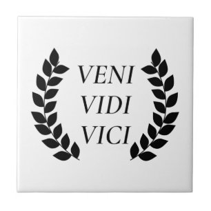 Carreau Veni Vidi Vici Je Suis Venu J'Ai Vu J'Ai Conquis