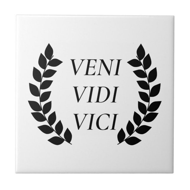 Carreau Veni Vidi Vici Je Suis Venu J'Ai Vu J'Ai Conquis (Devant)