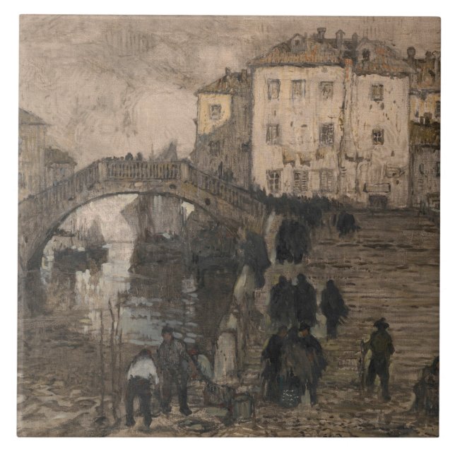 Carreau Venise, Italie (Paysage vénitien Vintage) (Devant)