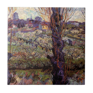 Carreau Verger en fleurs, Arles de Vincent van Gogh