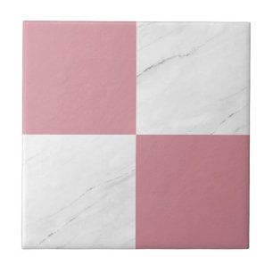 Carreau Vérificateur géométrique Rose moderne en marbre gr