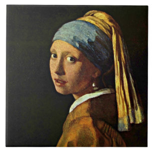 Carreau Vermeer : Jeune fille au collier de perles (2)