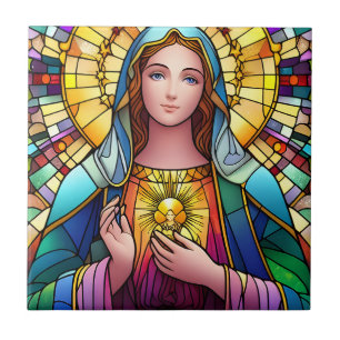 Carreau Verre à collier religieux