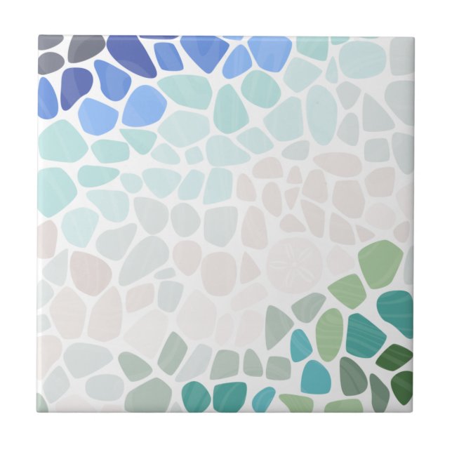 Carreau Verre de mer coloré (Devant)