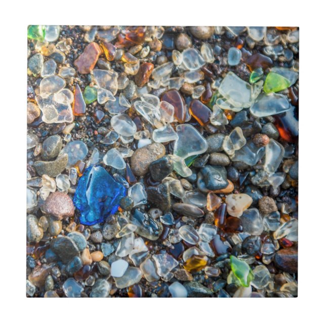 Carreau Verre de mer étincelant coloré (Devant)