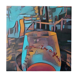 Carreau Verre de vin artistique frais