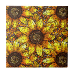 Carreau Verre tendu de tournesol