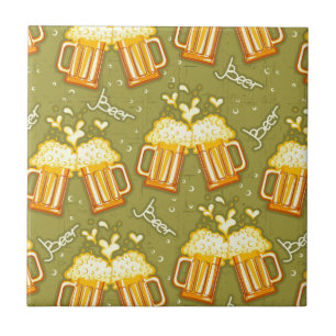 Carreau Verres de motif de bière