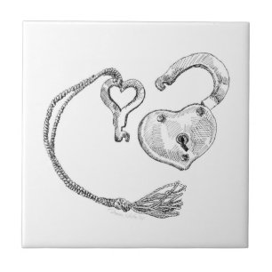Carreau Verrouillage du coeur et clé