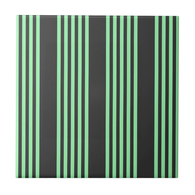 Carreau Vert et charbon de bois cinq bandes motif (Devant)
