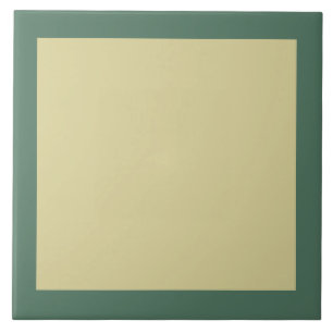 Carreau Vert foncé et jaune pastel