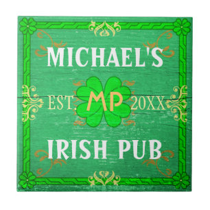 Carreau Vert irlandais de Pub de barre à la maison