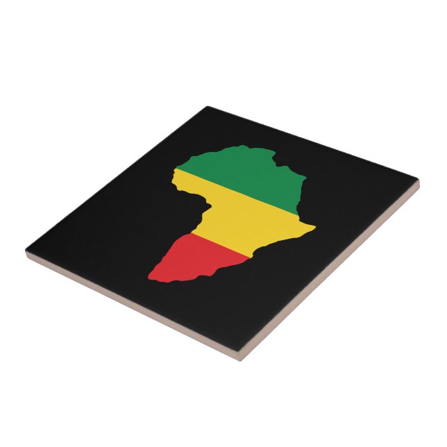 Carreau Vert, or et drapeau rouge de l'Afrique (Côté)