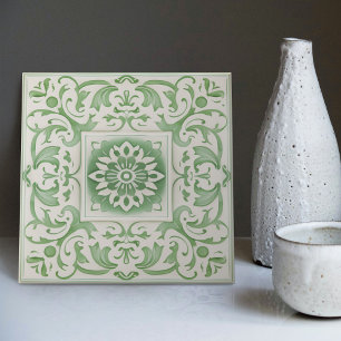 Carreau Verte Victorian Backsplash Repro Art Nouveau