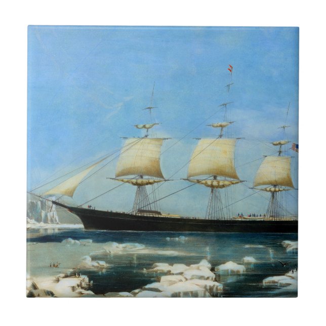 Carreau Veste rouge Clipper Ship 1854 (Devant)