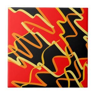 Carreau Vibes positives de la couleur Joyeux art Abstrait