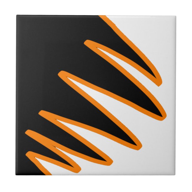 Carreau Vibes positives de la couleur Joyeux art Abstrait (Devant)