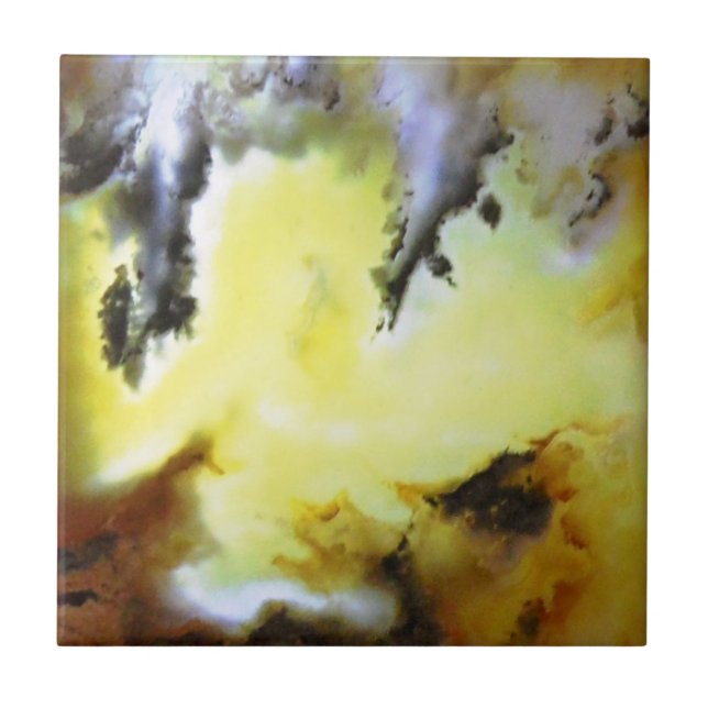 Carreau Vibrant Moss Agate Naturel Photo Conçu (Devant)
