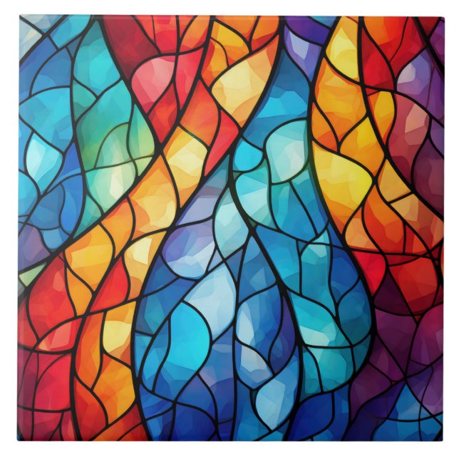 Carreau Vibrant Vitrage Vibrant Tile céramique Abstraite (Devant)