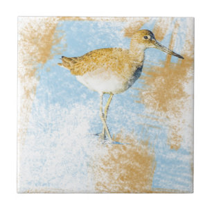 Carreau Vie côtière de Willet Shorebird Art Beach