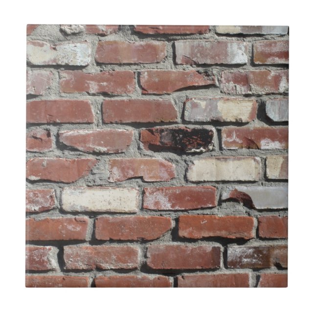 Carreau Vieil effet de mur de briques rouge (Devant)
