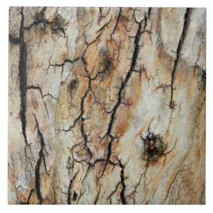 Carreau Vieille image naturelle en bois criquée d'écorce
