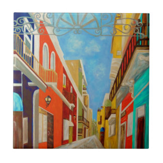 Carreau Vieille peinture de beaux-arts de San Juan
