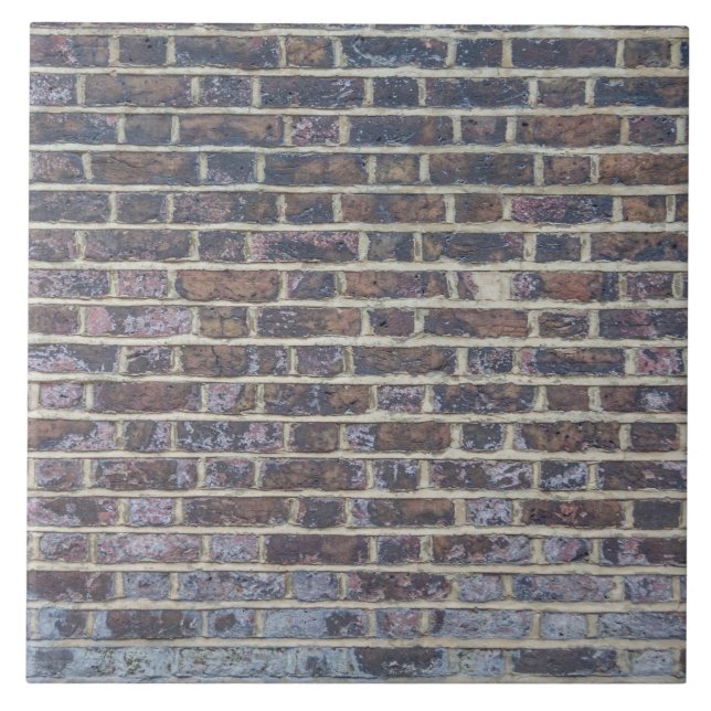 Carreau Vieille texture foncée de mur de briques (Devant)
