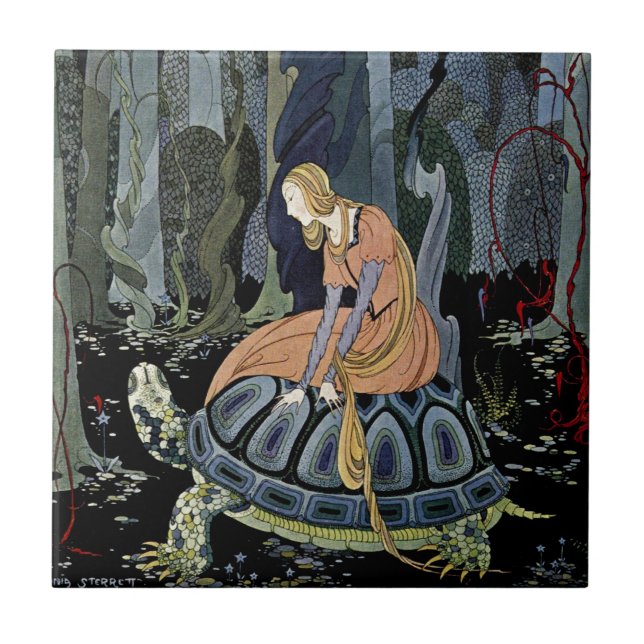Carreau Vieux contes de fées français : Par la forêt (Devant)