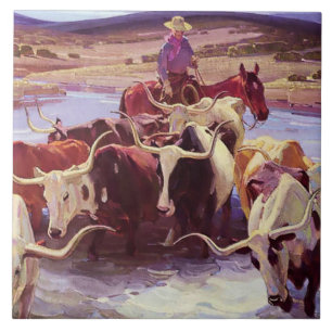 Carreau "Vieux Texas" de W Herbert Dunton