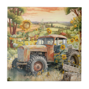 Carreau vieux tracteur