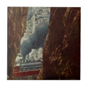 Carreau Vieux train dans Royal Gorge Crevice Tile