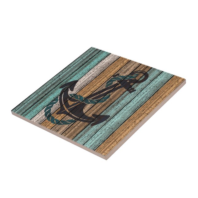 Carreau Vieux Vintage Patiné Planes Motif (Côté)