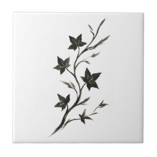 Carreau Vigne grimpante – Art botanique minimaliste au pin