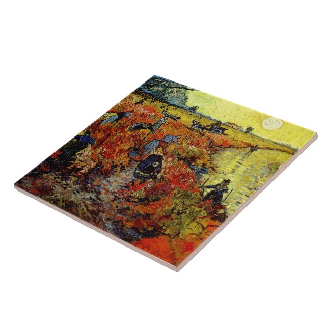 Carreau Vignoble rouge Van Gogh Art (Côté)