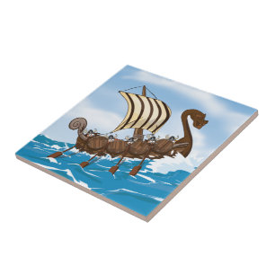 Carreau Viking Ship